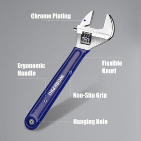 WORKPRO wall-mount storage wrench keeps tools organized and within reach.