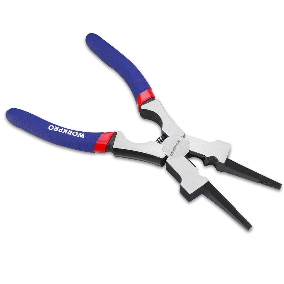 WORKPRO Welding Pliers with CR-V steel for durable, long-lasting use.