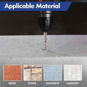 WORKPRO-wide adaptation supports Bosch, Makita, and Milwaukee SDS-plus hammers