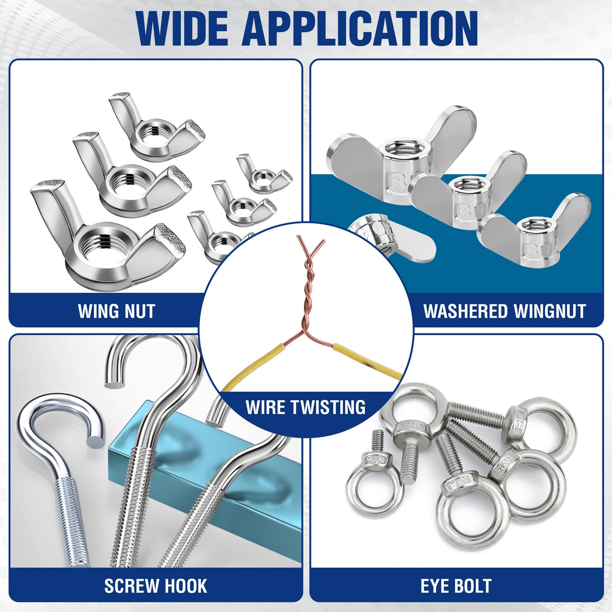 WORKPRO Wing Nut Driver for eye bolts and wire twisting.