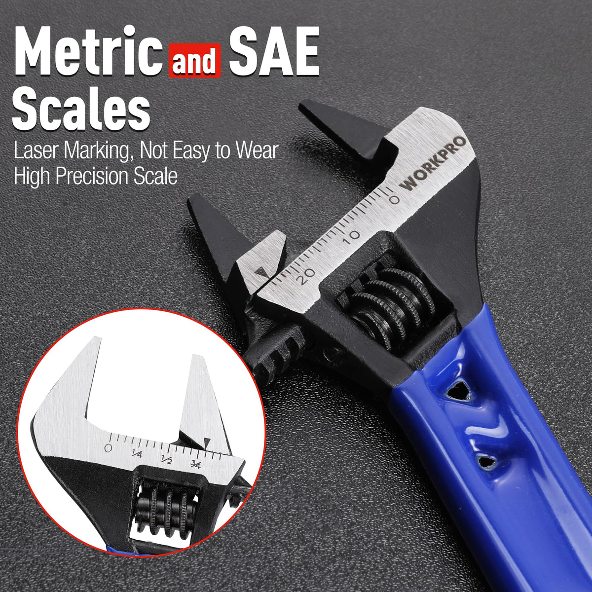 WORKPRO slim jaws reach tight spots during automotive and plumbing tasks