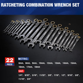 WORKPRO wrench set organized in labeled storage case for quick access