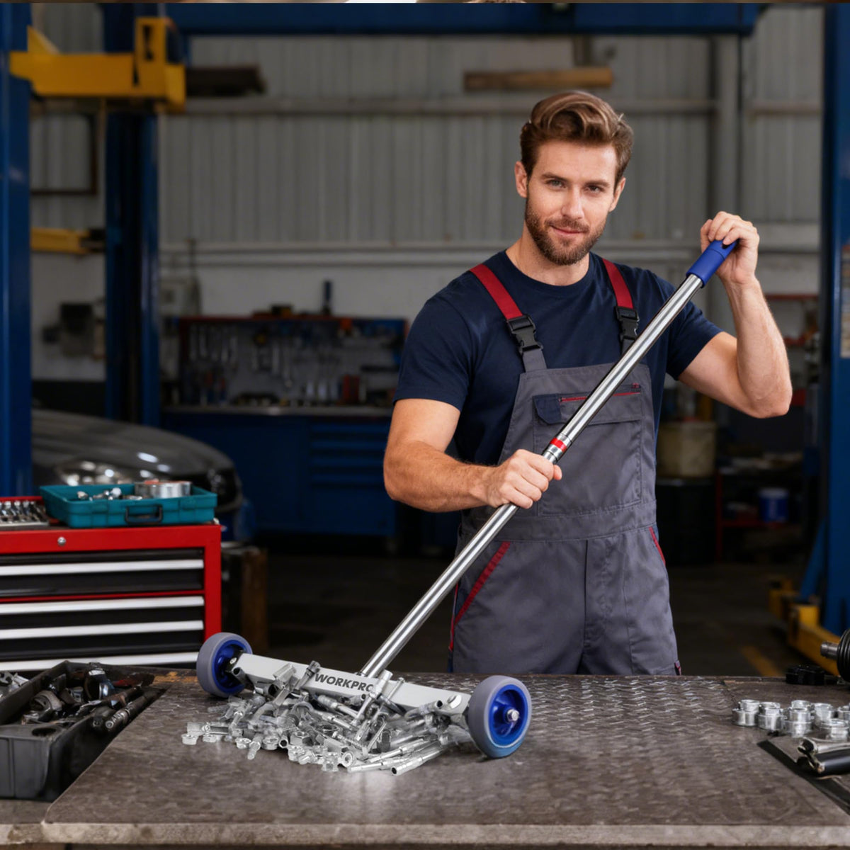 WORKPRO nails and screws collection keeps floors metal-free and organized.