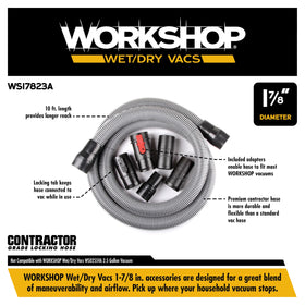 WS17823A hose rotates at the collar for easy maneuverability