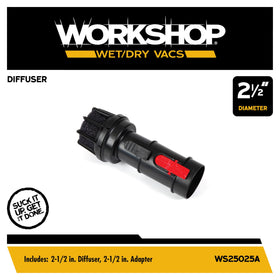 WORKSHOP diffuser closeup with secure locking tab on a vac.