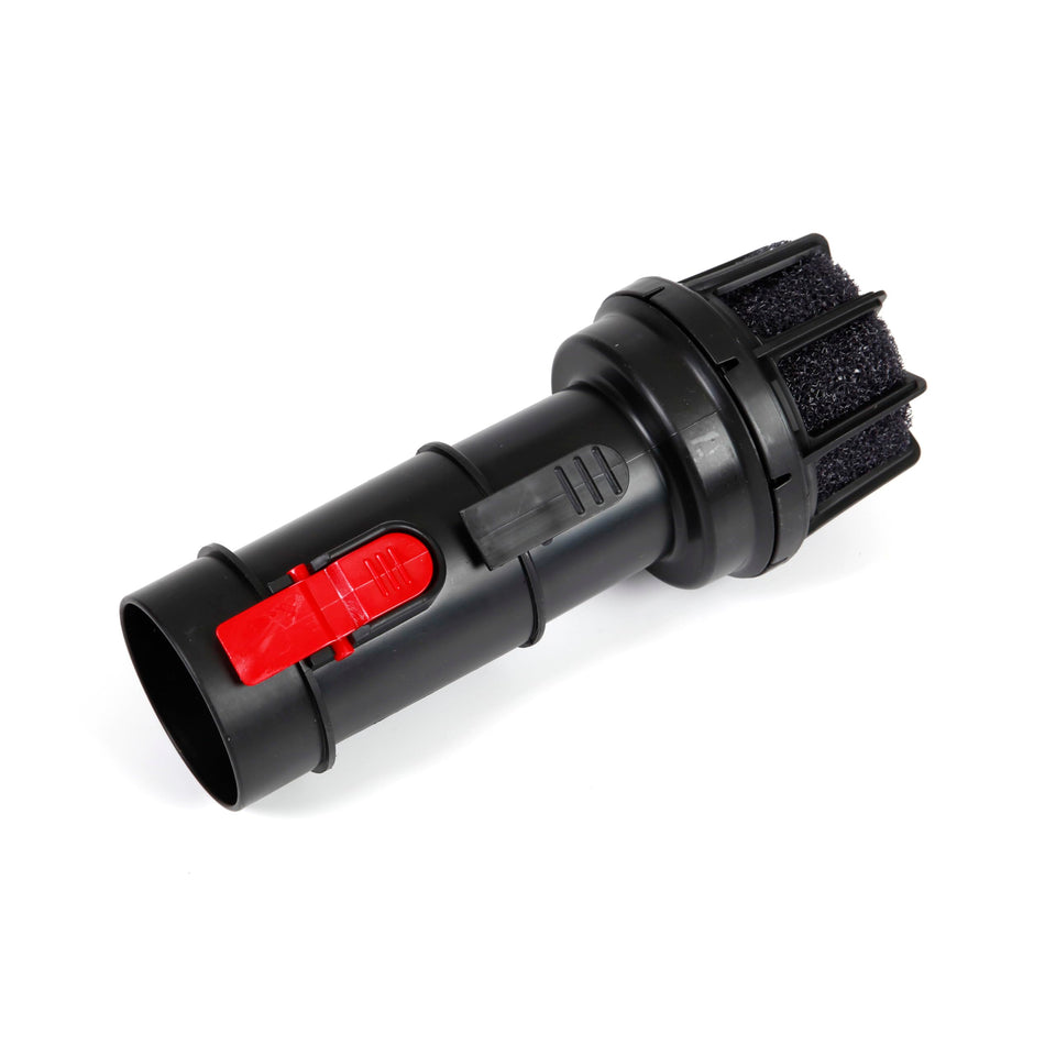 WORKSHOP WS25025A diffuser attached to a 2-1/2 inch exhaust port for quieter operation.