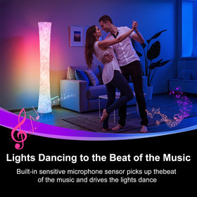WORLD WIN Floor Lamp remote-app control enables quick customization from anywhere.