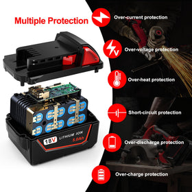 Worthmah batteries with LED indicators showing charge level for proactive recharging.
