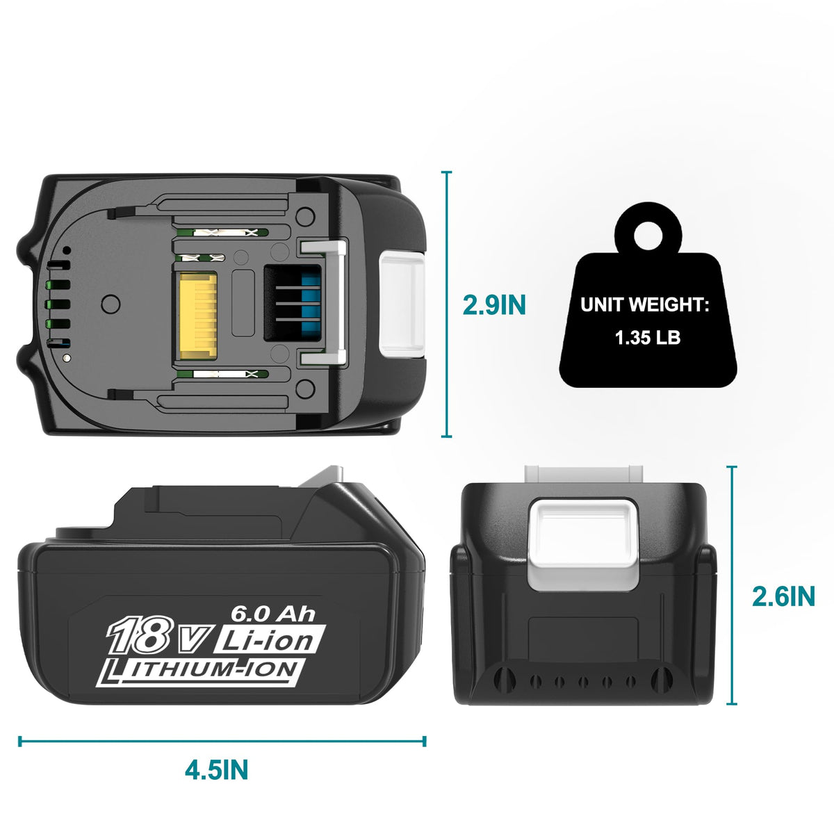 Worthmah battery in use with cordless tools for reliable energy on site.