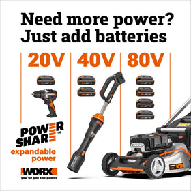 WORX Axis compact lightweight design reduces fatigue during long jobs