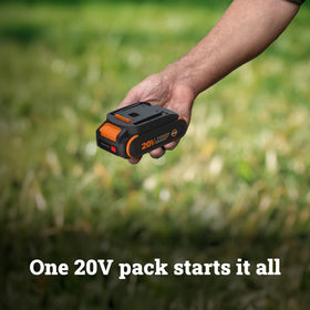 WORX Axis four blades included for versatile material cutting