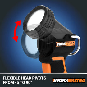 WORX Nitro 20V LED work light in compact, portable design
