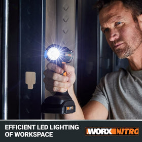WORX Nitro 20V LED work light with GRIPZONE textured handle