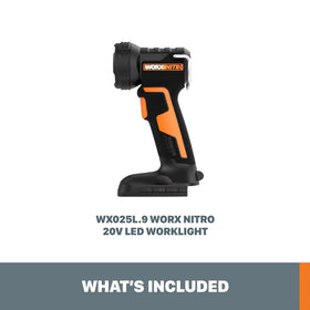 Power Share compatible WORX Nitro 20V battery with multiple tools