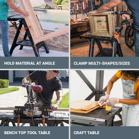 WORX Pegasus expandable-connectors enable seamless attachment with other Worx tables.