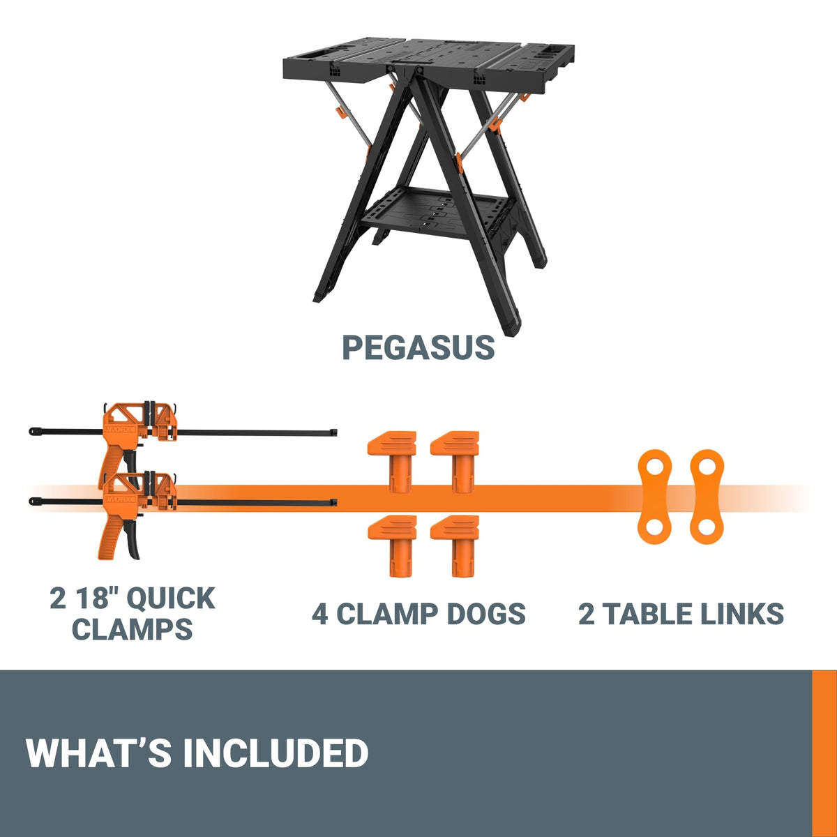 WORX Pegasus large-surface offers ample workspace for staining or painting.