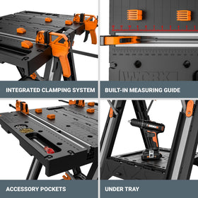 WORX Pegasus portable-lightweight unit weighs 30 lbs for easy carrying.