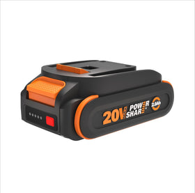 WORX PowerShare 20V WA3669 battery with updated design for versatile tool use.