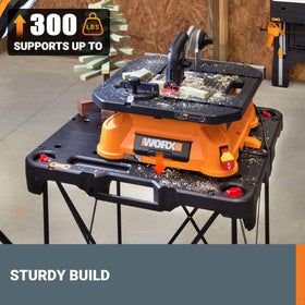 WORX Sidekick supports up to 300 lbs for sturdy projects.