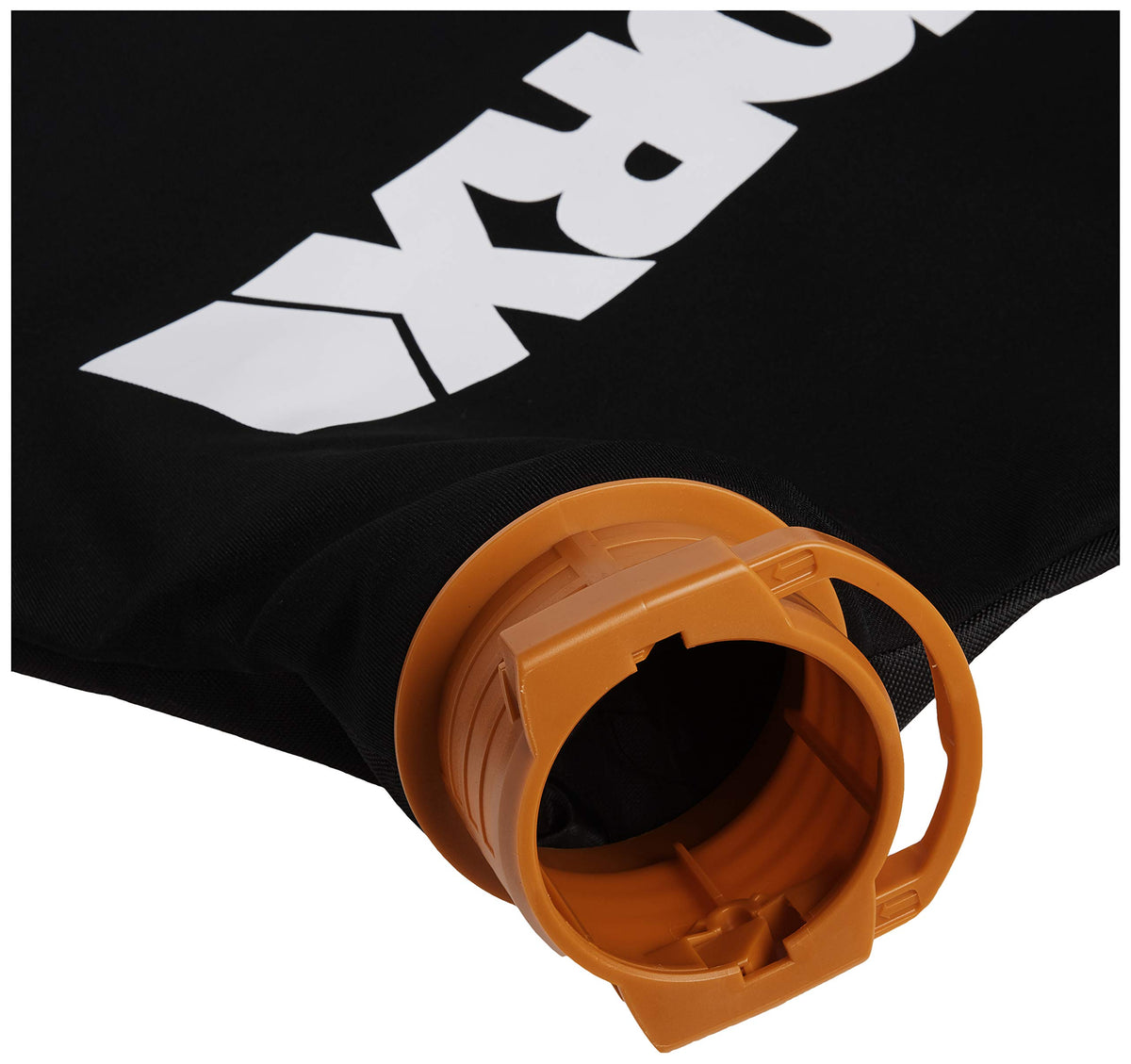 WORX Trivac bag full-length zipper for easy leaf dumping.