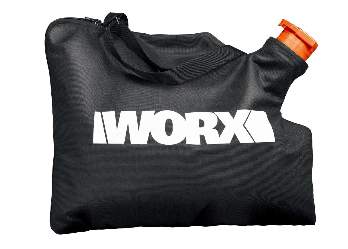 WORX Trivac bag twist-lock for quick setup.