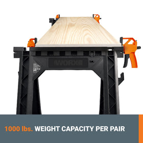 WORX WX065.3 built-in shelf and cord hooks keep tools organized