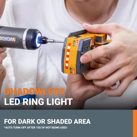 WORX WX242L safety switch and quick-change chuck prevent accidental activation during use.