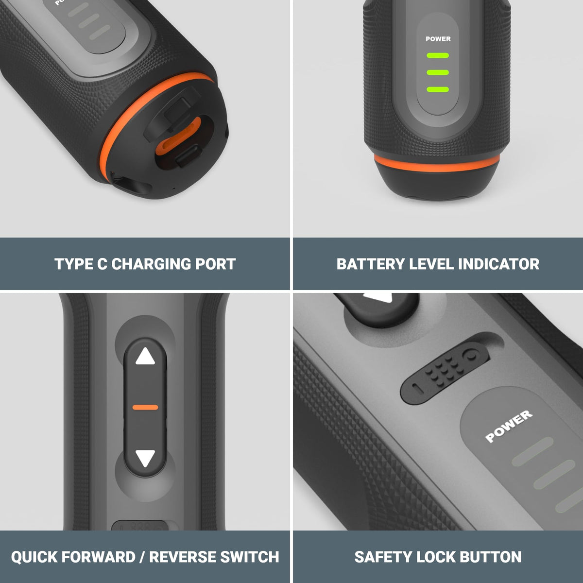 WORX WX242L USB-C charging keeps the battery powered for cordless projects.