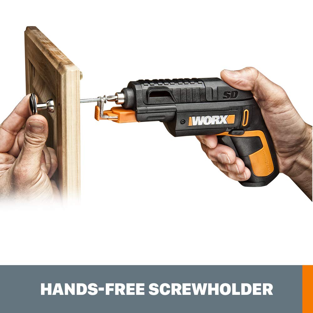WORX WX255L reloadable bit cartridge keeps six bits ready for use.