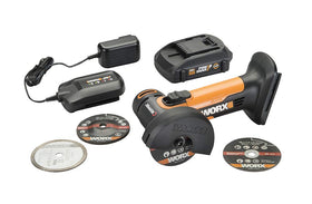 WORX WX801L Mini-Cutter ergonomic grip supports overhead and one-handed use.