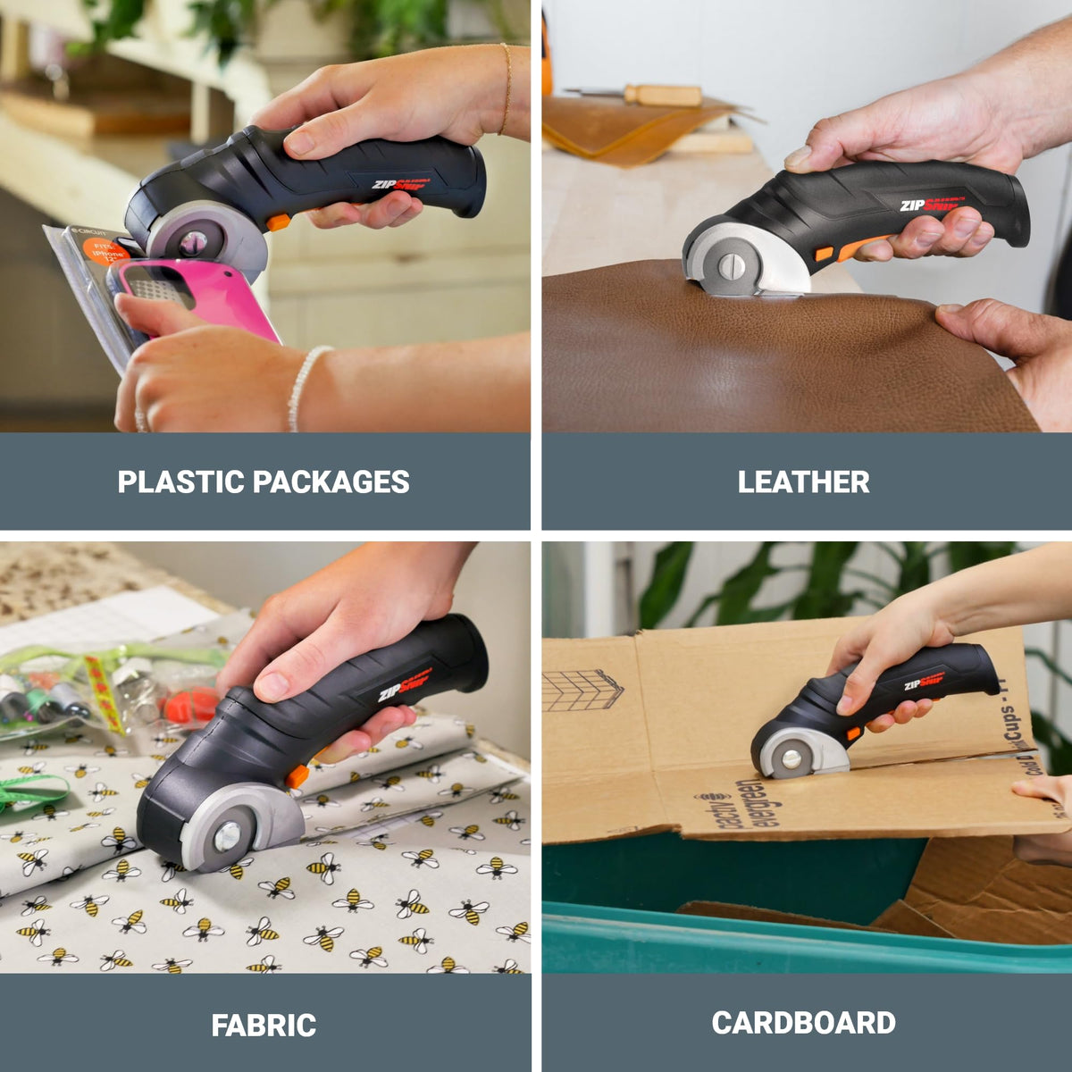 Worx ZipSnip automatic sharpening system maintains sharp blades.