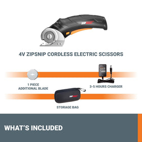 Worx ZipSnip portable case and extra blade for on-the-go projects.