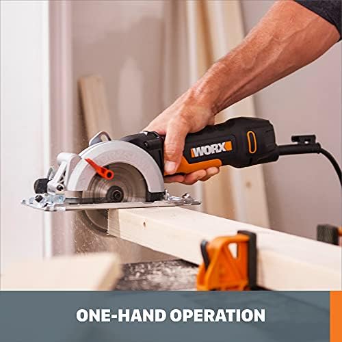 WORX Worxsaw depth adjustment lever for precise depth control.