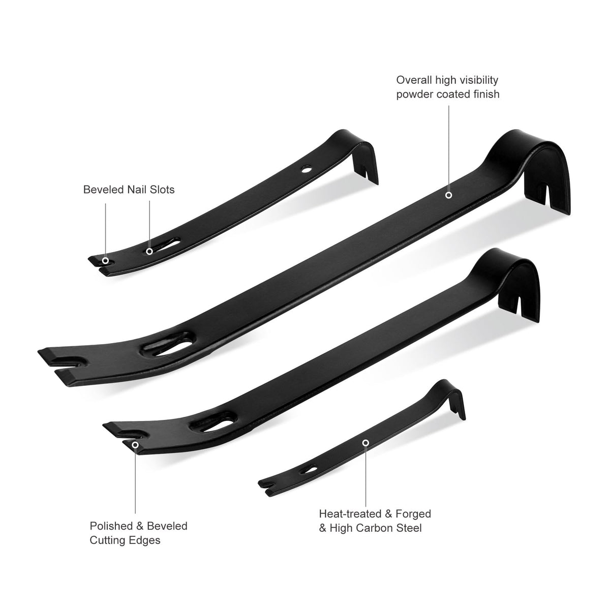 WOTAHI 12-inch nail puller pry bar shown for nail removal