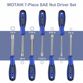 WOTAHI 1-4 hex-tip nut driver showing secure hex grip and clarity.