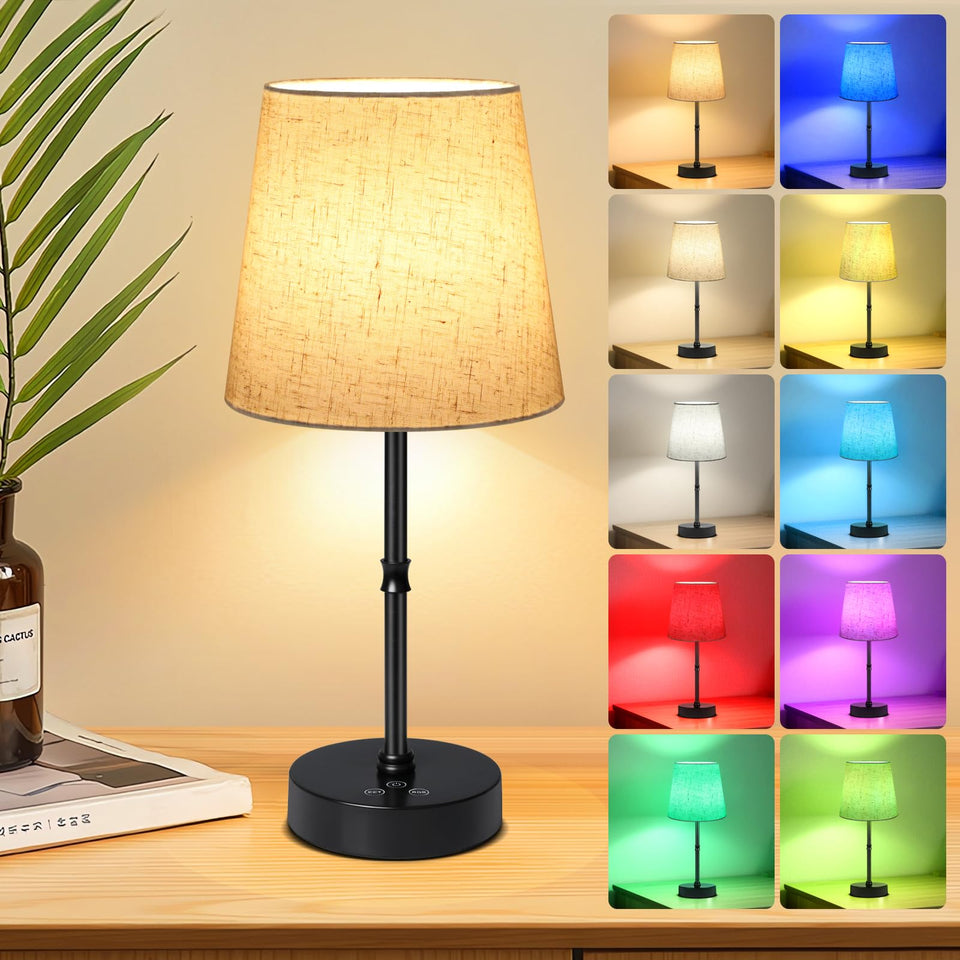 Wowag cordless table lamp base provides portable, stable lighting for desks.