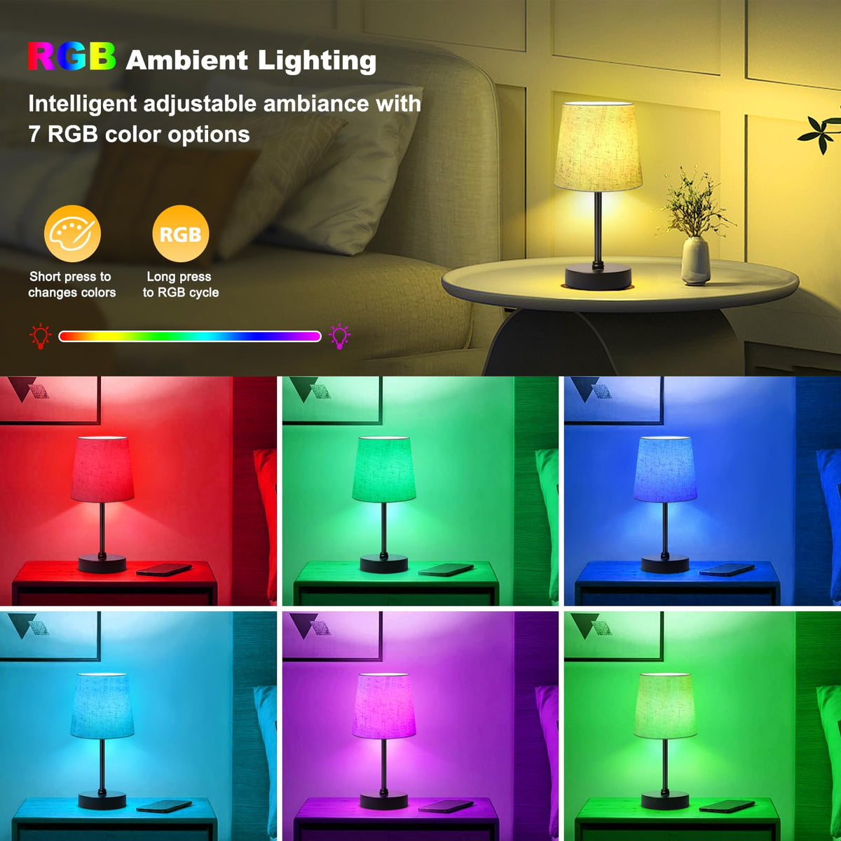 Wowag lamp RGB mode for customizable ambience.