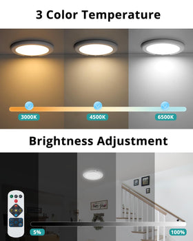 wowatt dimmable ceiling light at 6500K delivering bright daylight for visibility.