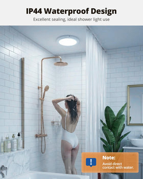 wowatt IP44 waterproof design ensures safe bathroom lighting in humidity.