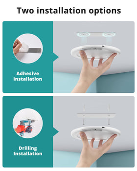 wowatt motion sensor ceiling light in a closet activating automatically for hands-free lighting.