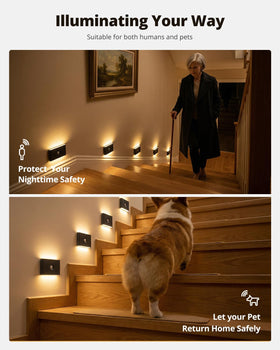 wowatt no-drill stair light setup in tight spaces