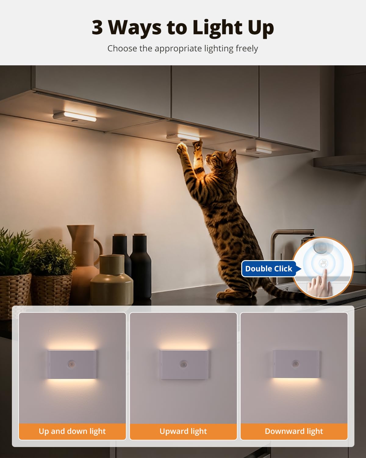 wowatt stair light offers 3000K/4000K/6500K color options for versatile ambience.