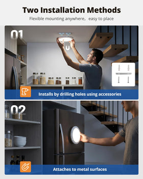 wowatt two-pack set provides versatile lighting across rooms.