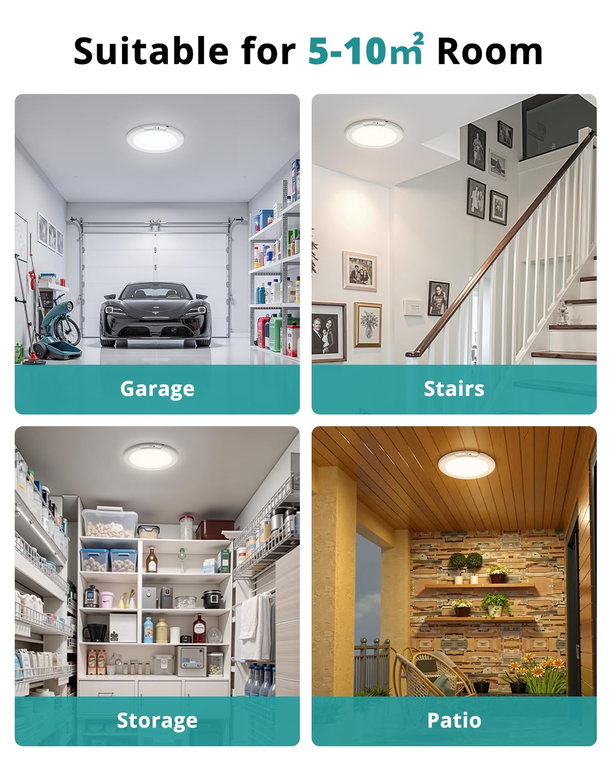wowatt ultra-thin ceiling light with magnetic mount for simple installation.