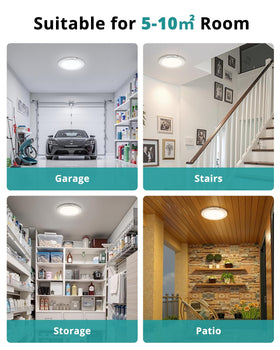 wowatt ultra-thin ceiling light with magnetic mount for simple installation.