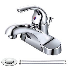 WOWOW bathroom faucet with low arc chrome finish for a modern vanity design