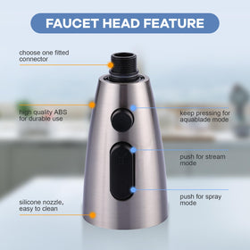 WOWOW three-function spray showcases sweep mode for debris flushing.