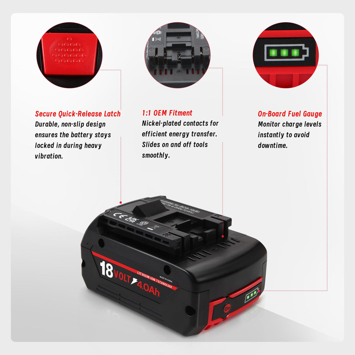 wowrmaykay LED indicator shows battery status for quick checks