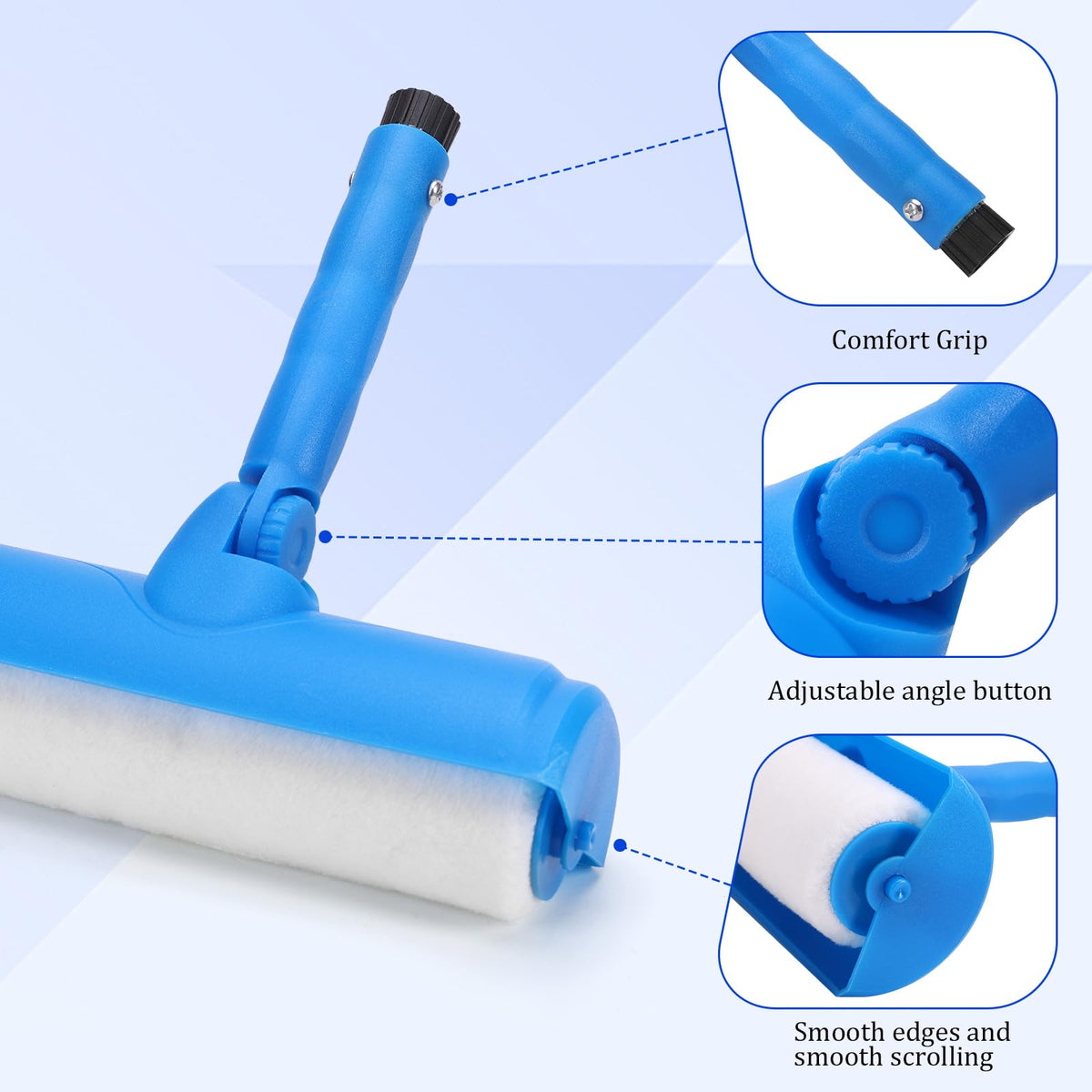 Woxnoc 10 inch roller provides even coverage across ceilings