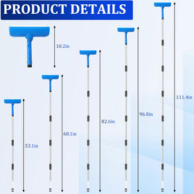 Woxnoc 9ft extension rod enables tall-wall reach without ladders